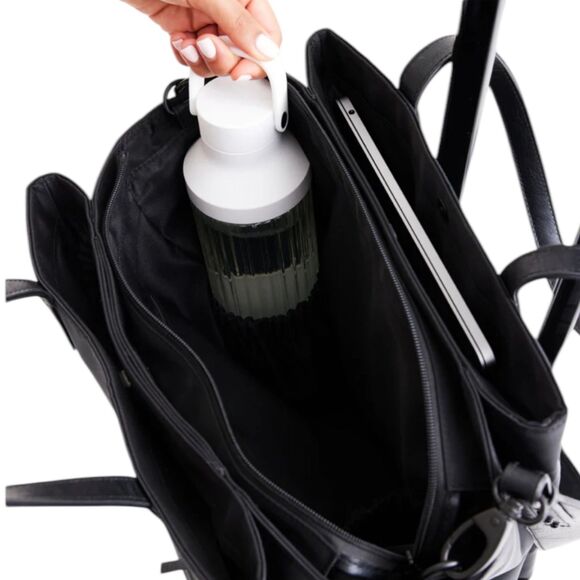 BEIS Black Commuter Tote Vegan Daily & Travel Ready Fits 13" Laptop NWT - Picture 4 of 7